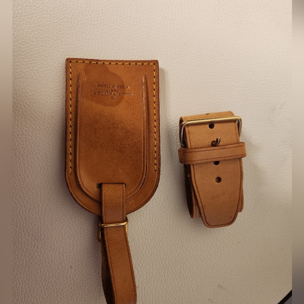 Authentic Louis Vuitton Luggage Tag, Belt & Strap: 3 pcs / 408
